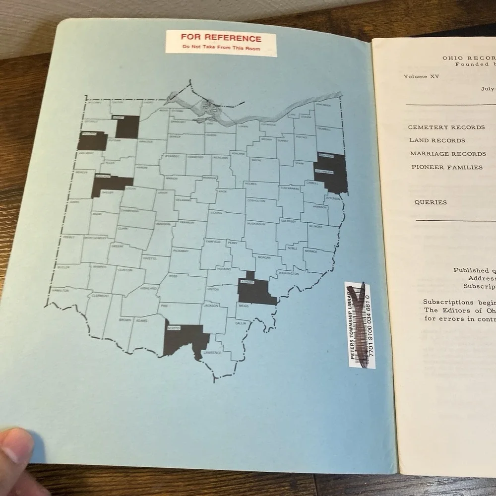 Ohio Pioneer Families Athens County Scioto Columbiana Mahoning Henry Paulding Au
